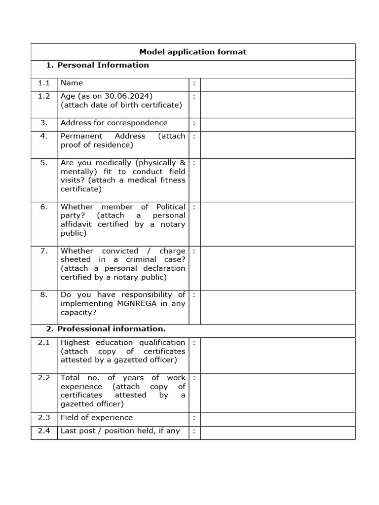 Format Mgnregs | PDF