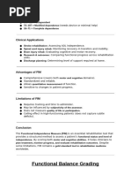 Functional Balance Grading Scale | PDF