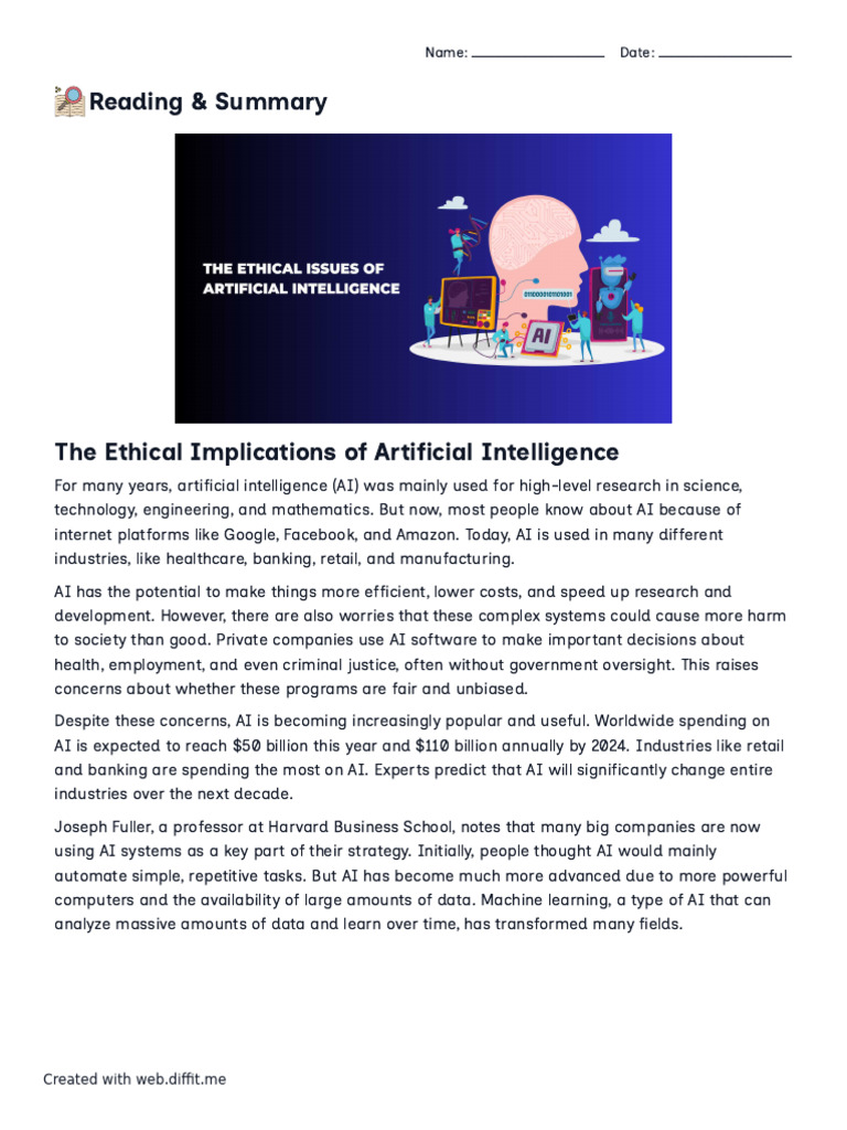 Ethical Concerns of AI in Society | PDF | Artificial Intelligence ...