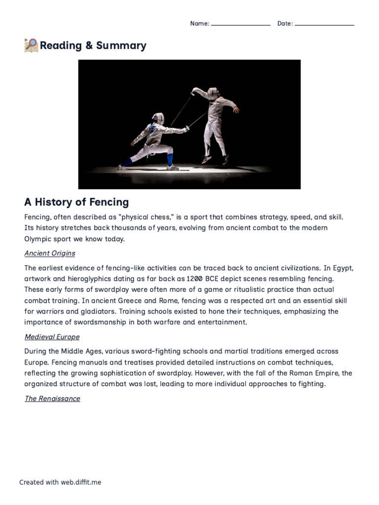 A History of Fencing 2 | PDF | Fencing | Swordsmanship
