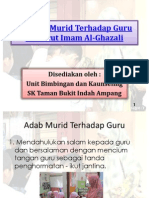 Adab Murid Terhadap Guru Menurut Imam Al-Ghazali