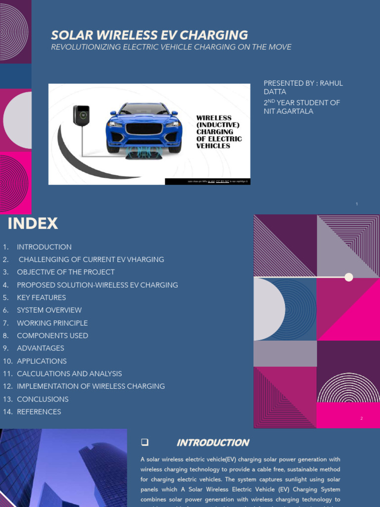 Solar Wireless EV Charging System | PDF | Electric Vehicle | Solar Panel