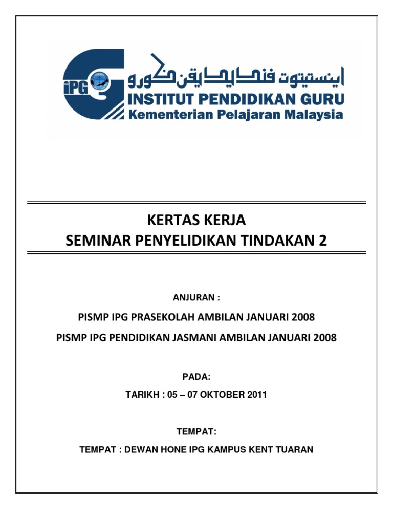 Kertas Kerja Seminar Penyelidikan 2