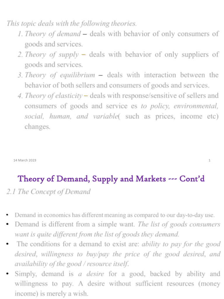 Demand and Supply Theories Explained | PDF | Demand | Supply (Economics)