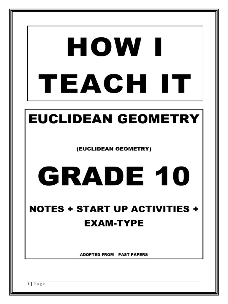 Euclidean Geometry 2025 | PDF