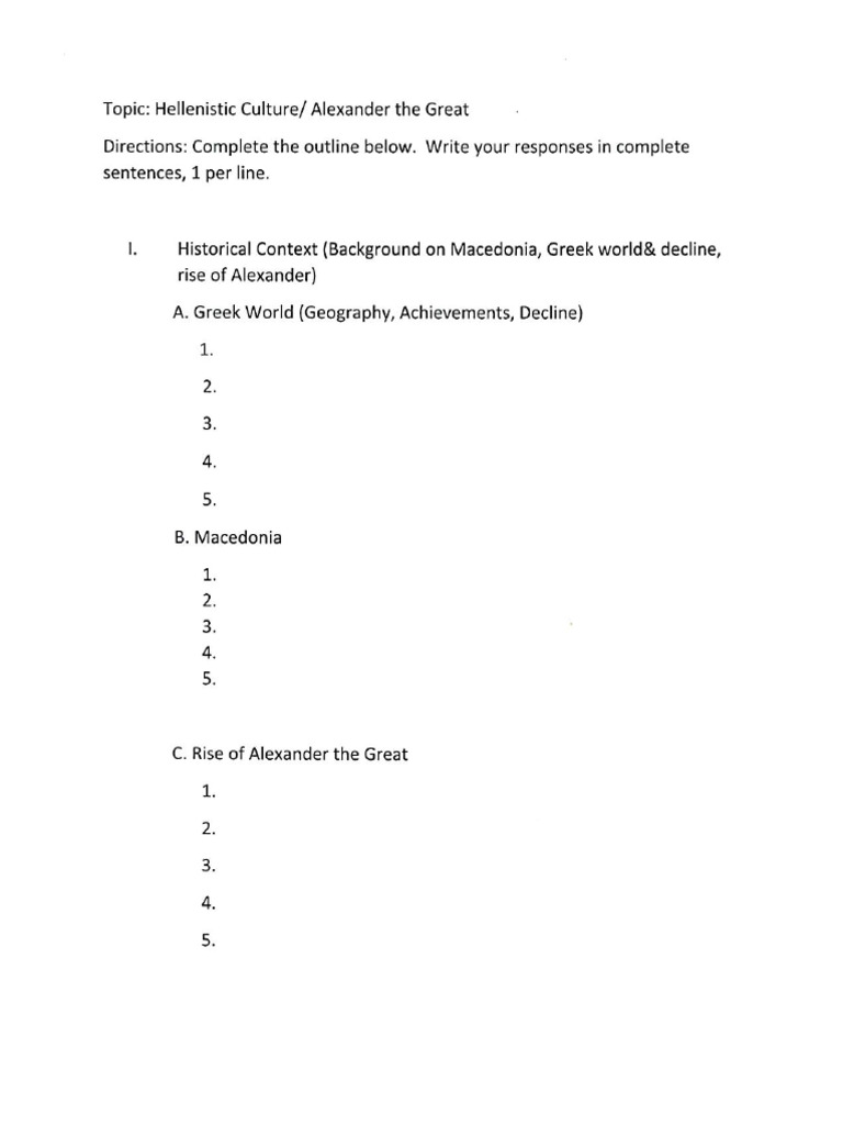 Copy of Alexander the Great Notes Outline | PDF