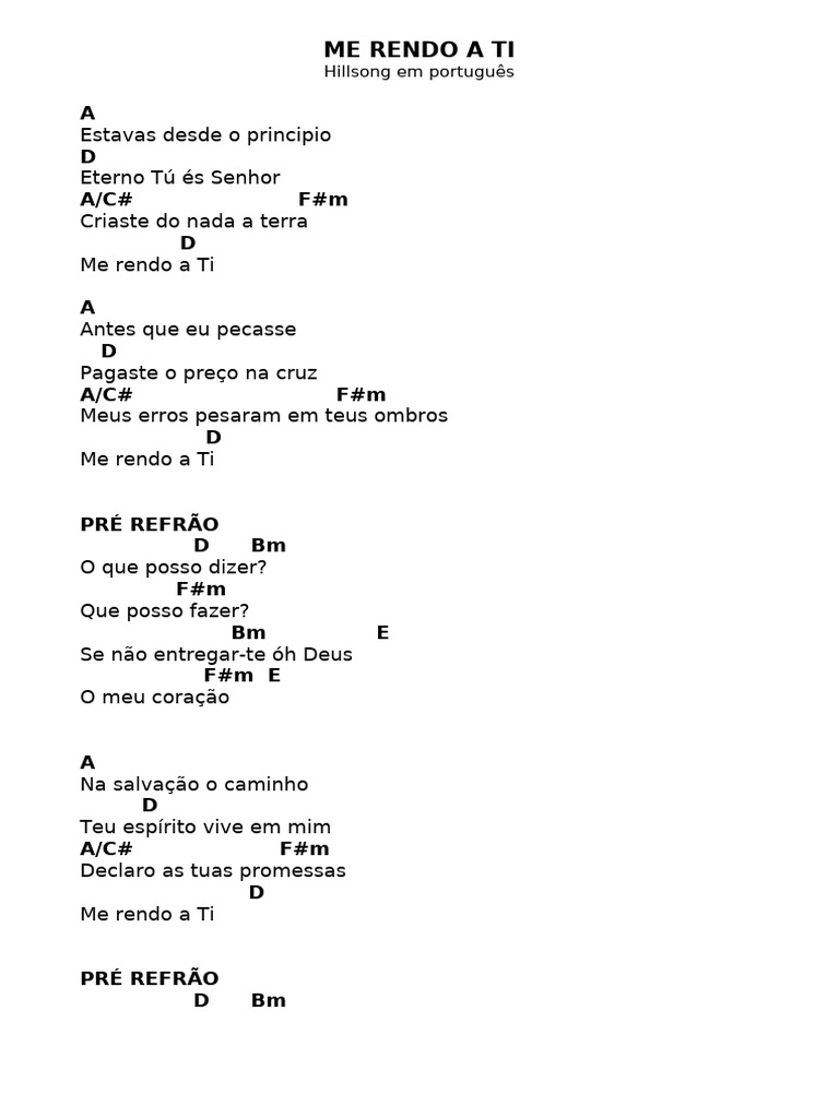 Letra da Música 