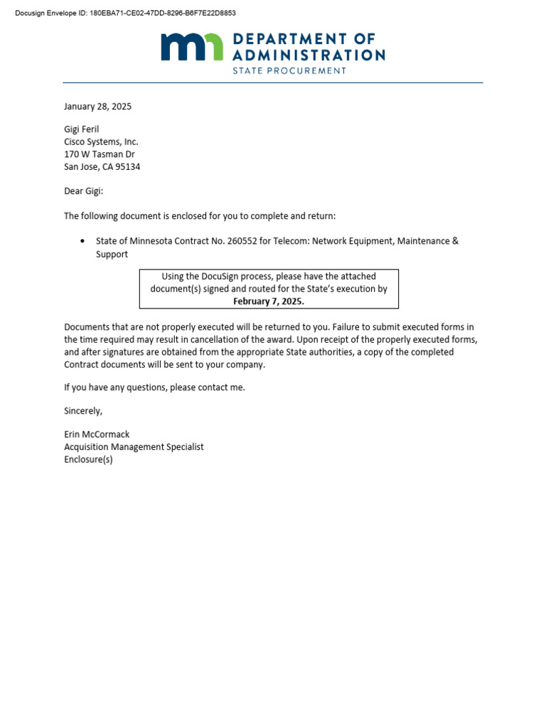 Minnesota Telecom Contract 260552 Details | PDF | Indemnity | Breach Of ...