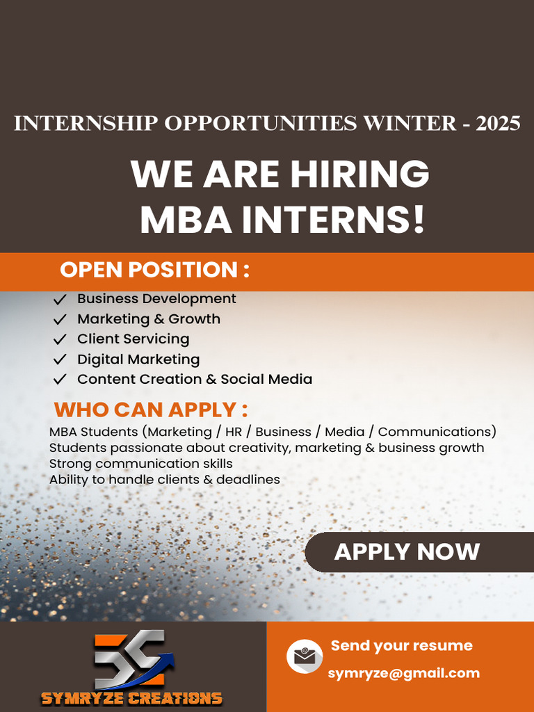 Winter 2025 MBA Internship Openings | PDF
