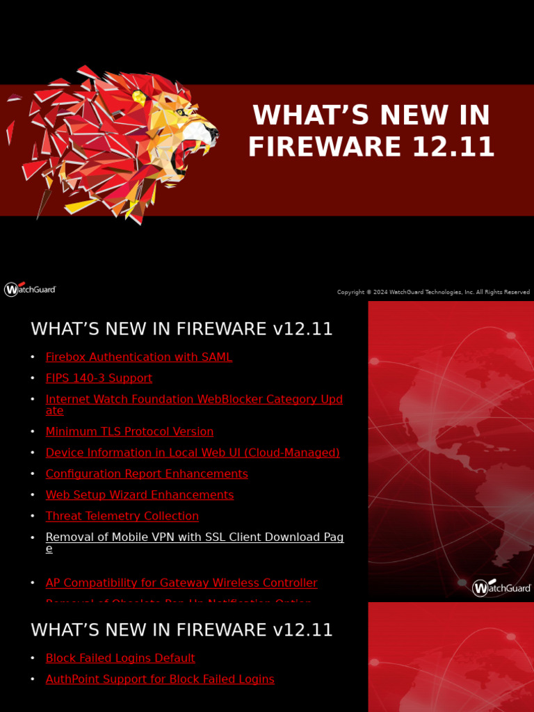 Fireware 12.11 Update Highlights | PDF | Transport Layer Security ...