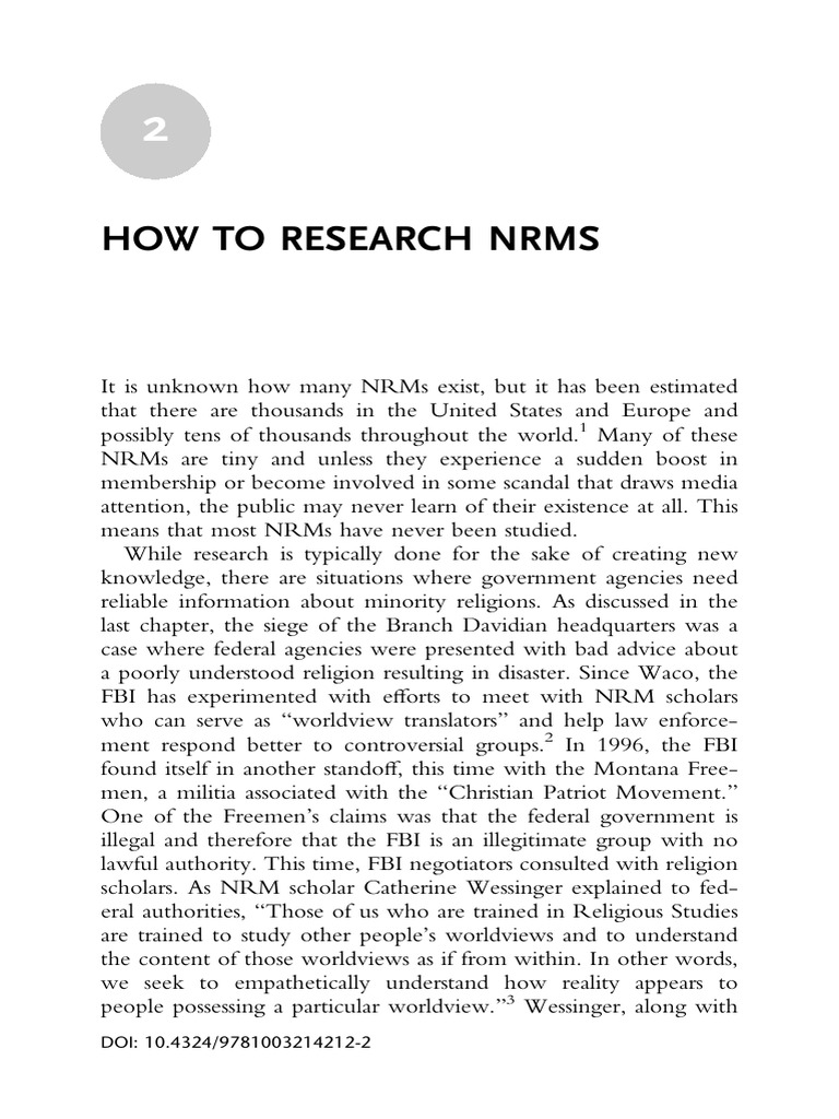 cults sects & NRM | PDF | Wicca | Field Research