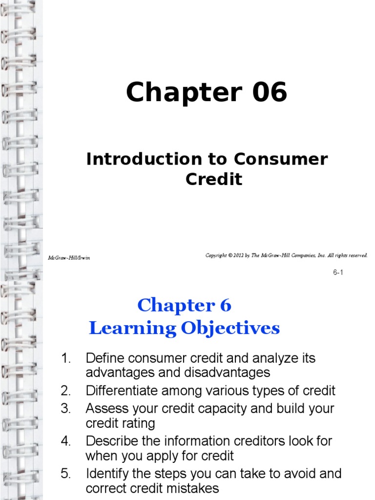 Introduction To Consumer Credit: Mcgraw-Hill/Irwin | PDF | Credit ...