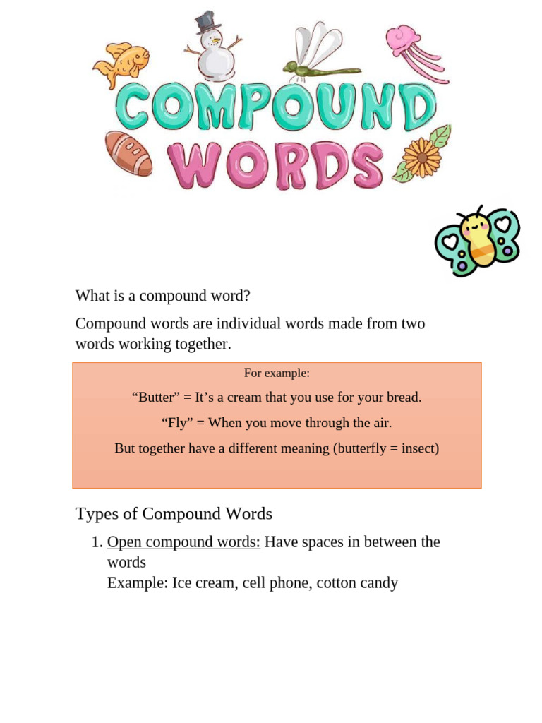 Understanding Compound Words Types | PDF