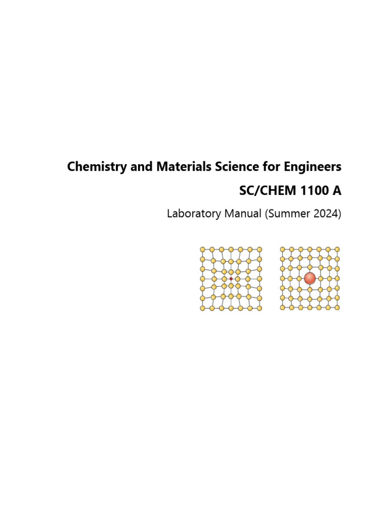 Chemistry Lab Manual for Engineers 2024 | PDF | Titration | Chemistry