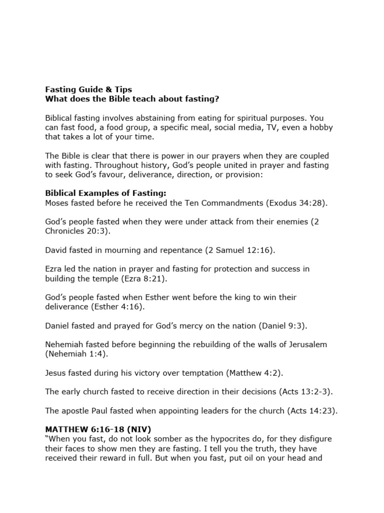 Fasting Tips | PDF | Prayer | God
