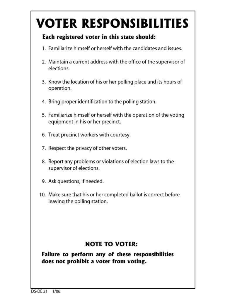 Voter Responsibilities Guide | PDF