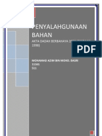 Akta Dadah Berbahaya 1952 (Pindaan 1998)