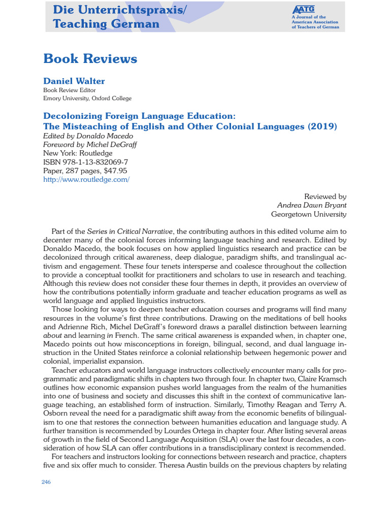 Decolonizing Language Education Review | PDF | Second Language ...