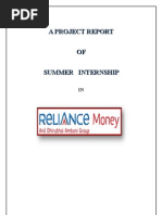 Download Apna Project Reliance Money by rahul_simple22 SN9837701 doc pdf