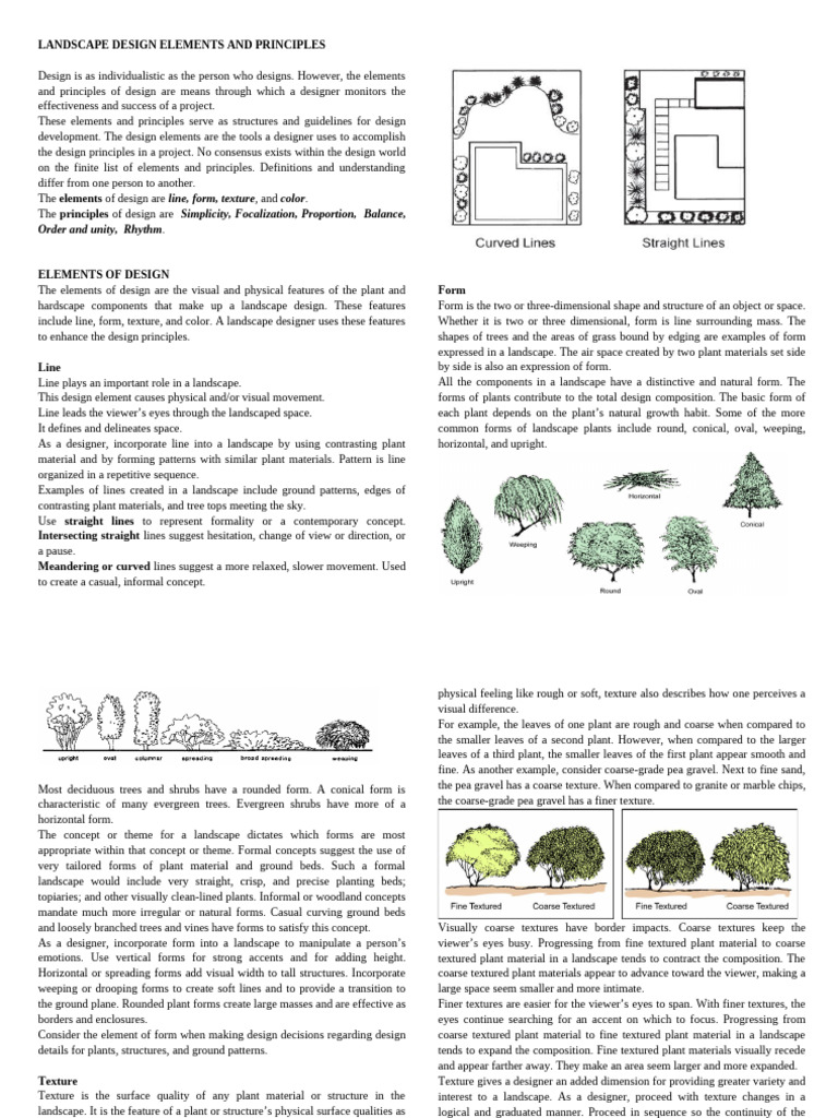Landscape Design Elements & Principles | PDF | Color | Symmetry