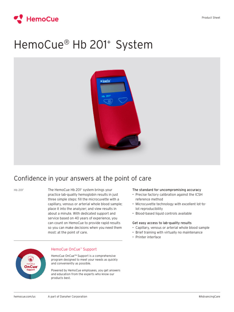 HemoCue Hb 201+ System Overview | PDF