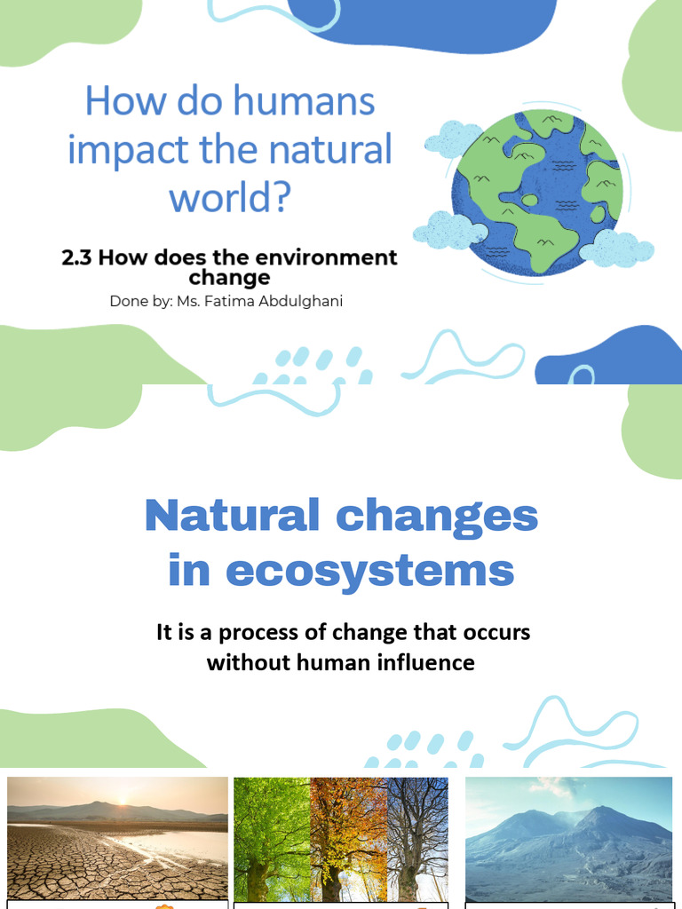 2.3 How Does the Environment Change 2 | PDF