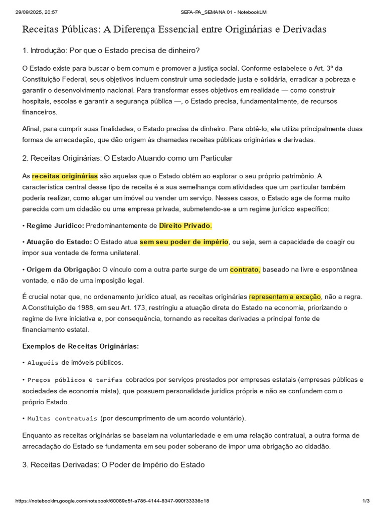Receitas Públicas - A Diferença Essencial entre Originárias e Derivadas ...