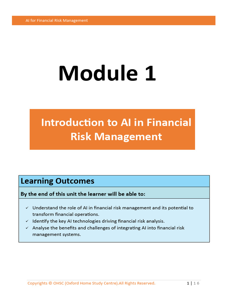 AI in Financial Risk Management | PDF | Artificial Intelligence ...