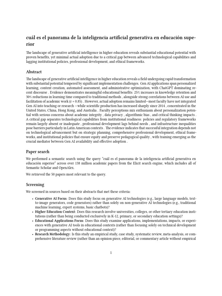 Generative AI in Higher Education: Insights | PDF | Intelligence (AI ...
