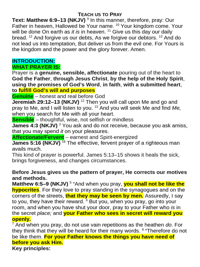 Understanding the Lord's Prayer | PDF | Lord's Prayer | Prayer