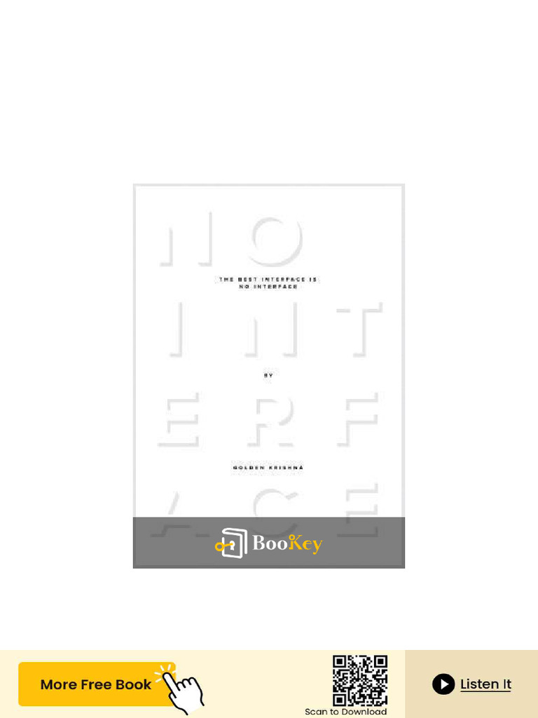 The Best Interface is No Interface PDF | PDF | User Interface | Innovation