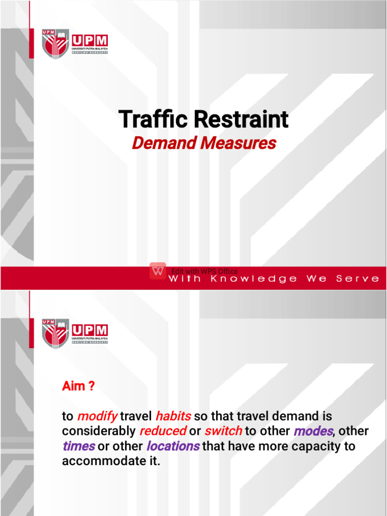 Traffic Demand Management Strategies | PDF | Parking | Externality