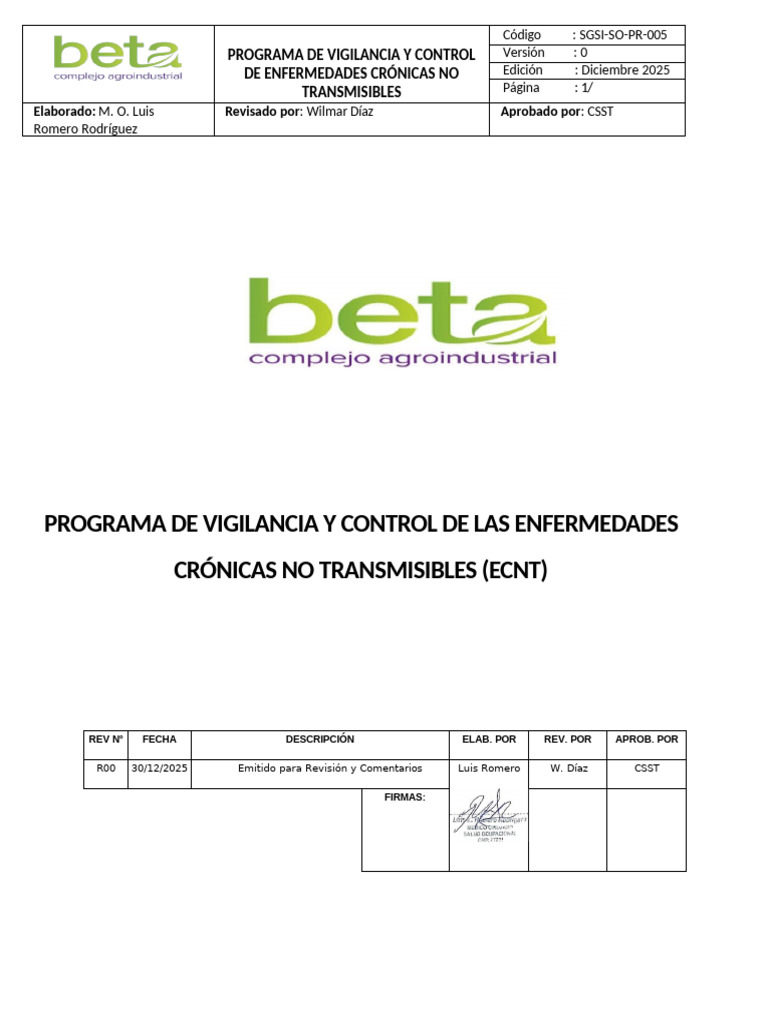 Vigilancia de Enfermedades Crónicas ECNT | PDF | Las enfermedades no ...