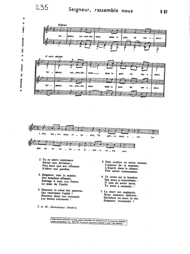 235 - Seigneur, Rassemble Nous | PDF
