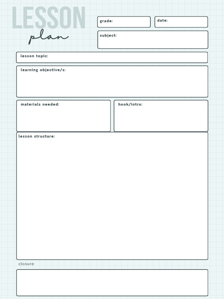 Daily Lesson Plan in Soft Blue Professional Style (1) | PDF