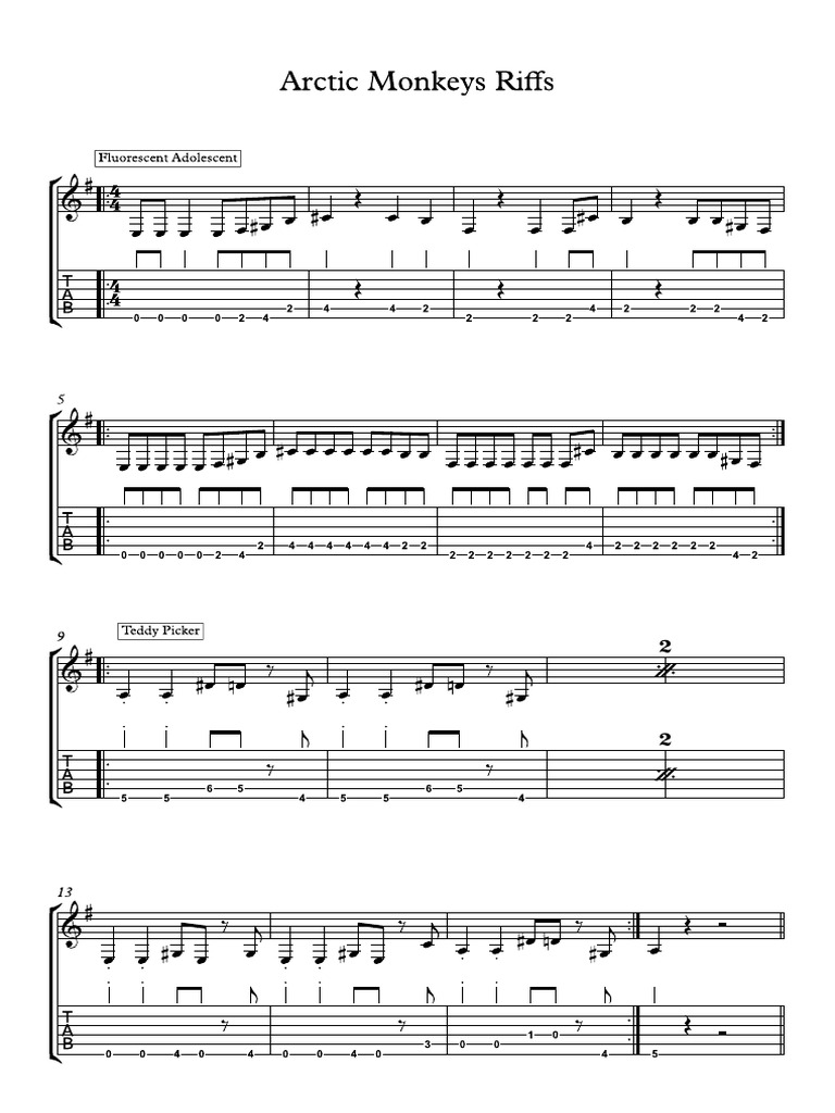 Arctic Monkeys Riffs | PDF