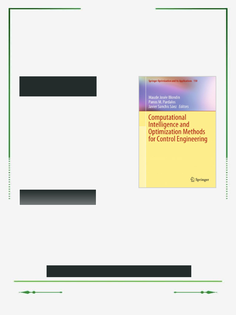 Computational Intelligence and Optimization Methods for Control ...