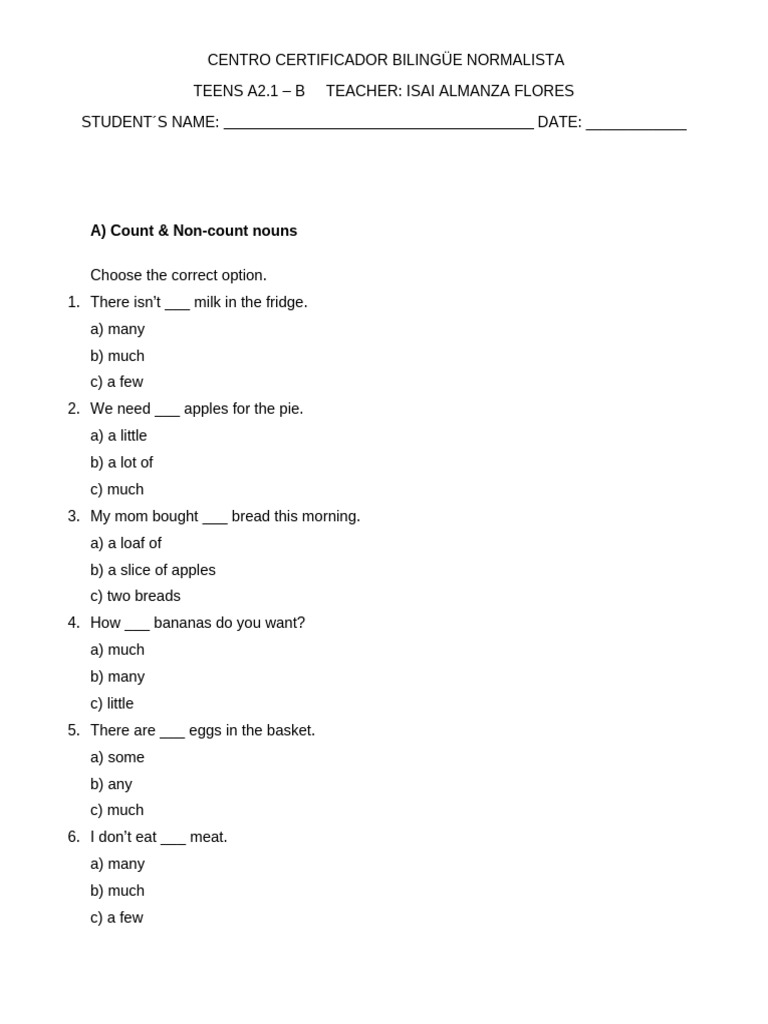 Cebin Teens A2 Isaí | PDF | Dinner | Meal