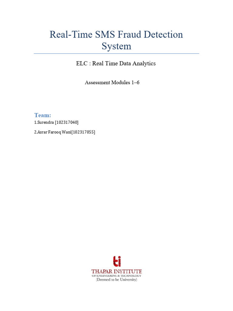 Real-Time SMS Fraud Detection System | PDF | Information Technology ...