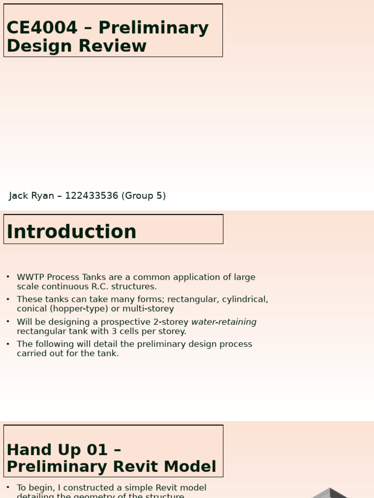 Preliminary Design of Water Tank Structure | PDF | Column | Bending