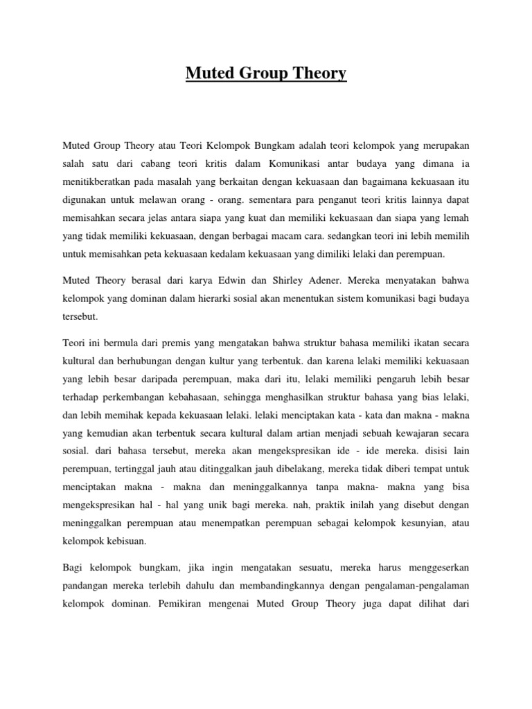 Muted Group Theory PDF