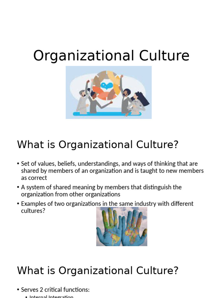 Understanding Organizational Culture | PDF | Organizational Culture ...