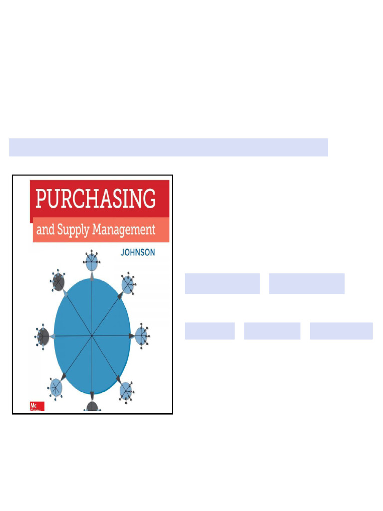 Test Bank for Purchasing and Supply Management 16th by Johnson ...