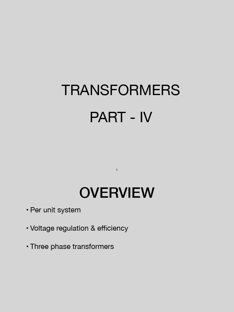 Part 3 Transformers 4 | PDF | Physical Quantities | Electromagnetism