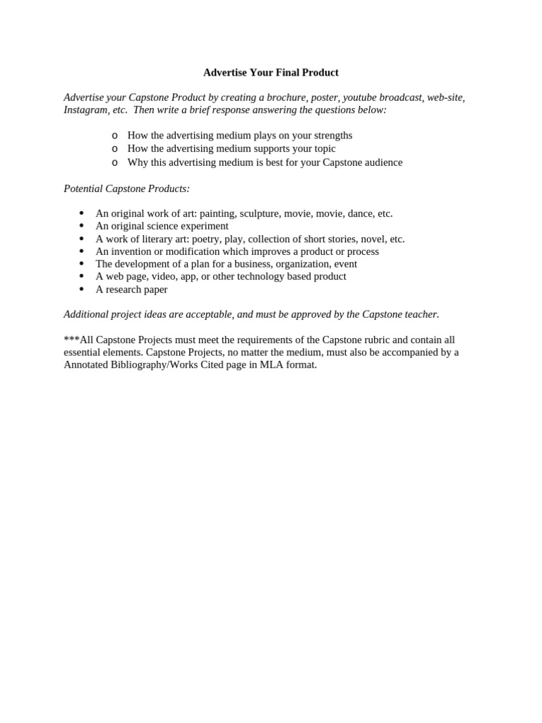 Capstone Project Advertising Strategies | PDF
