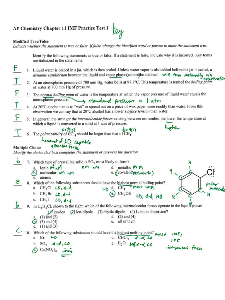 IMFs+Practice+Test+(Key) (1) | PDF