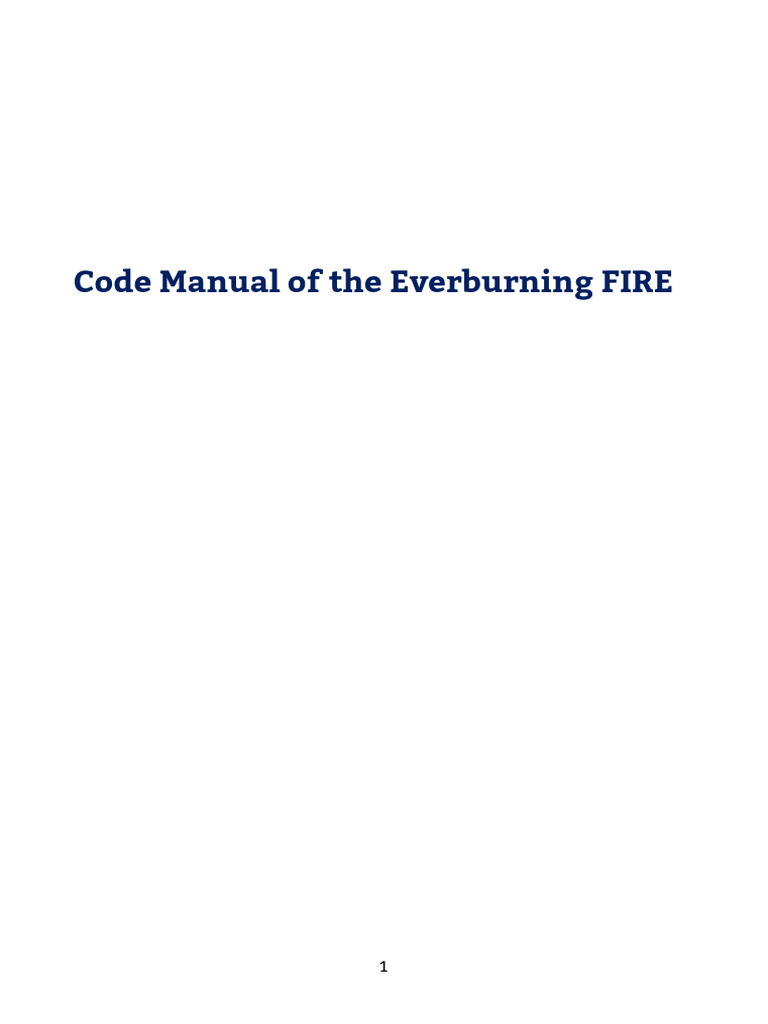 Everburning FIRE Code Manual Guide | PDF | Computer Programming | Computing