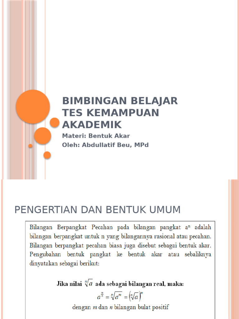 Bentuk Akar | PDF