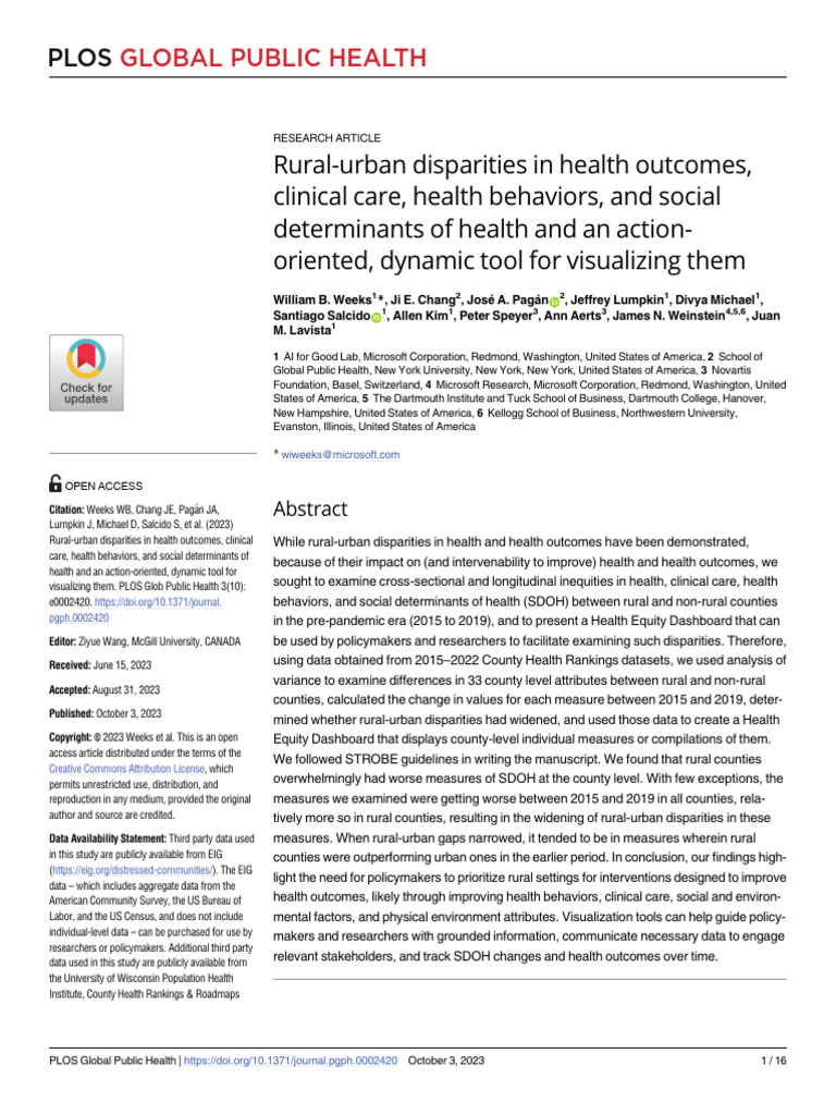 Journal.pgph.0002420 | PDF | Public Health