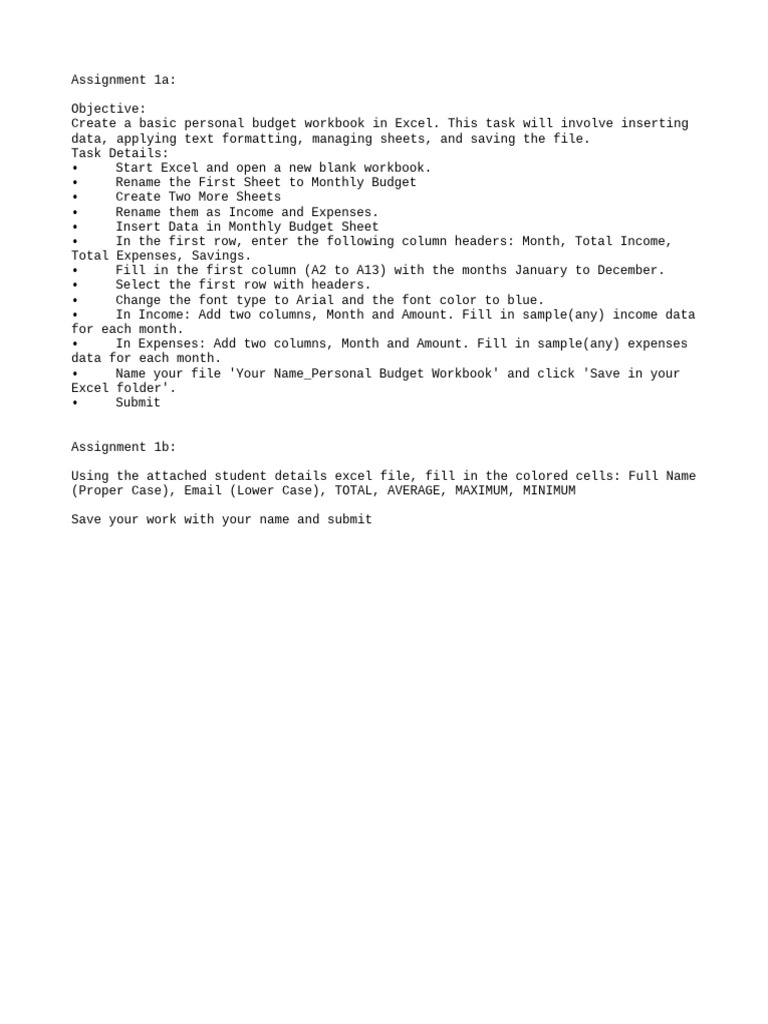 Assignment 1 Instructions (8) | PDF